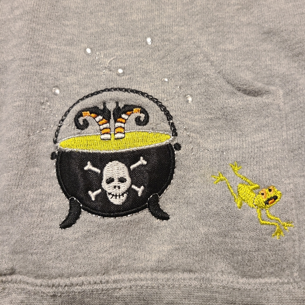 Classic Elements Gray Halloween Witch Hoodie Swea… - image 6